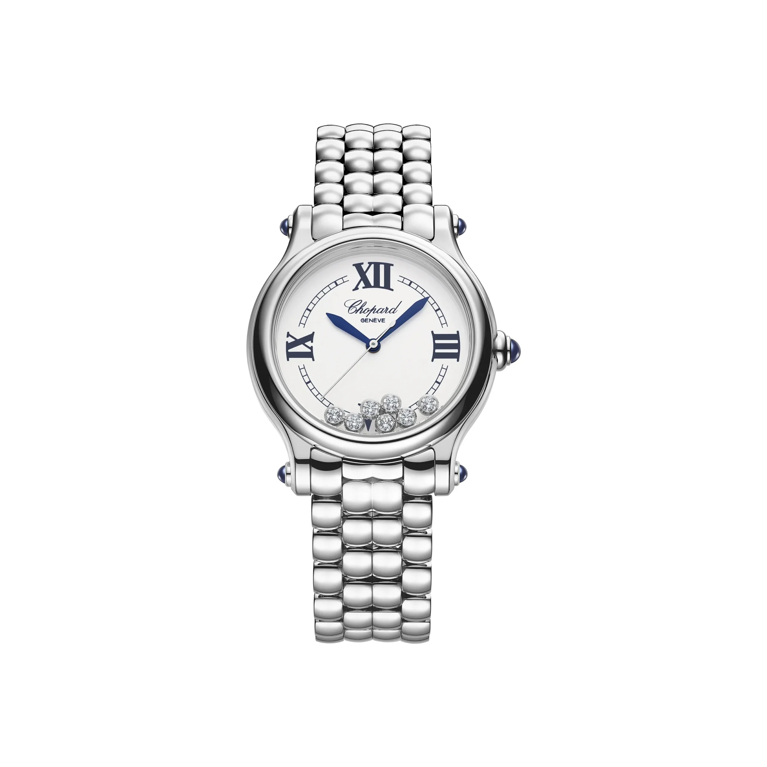 Chopard Happy Sport The First Silver Roman / Moving Diamonds Dial on Stainless Steel Bracelet Ref 278610-3001 with Manuals Only 1 Chopard Happy Sport The First Silver Roman / Moving Diamonds Dial on Stainless Steel Bracelet Ref 278610-3001 with Manuals Only - Image 1