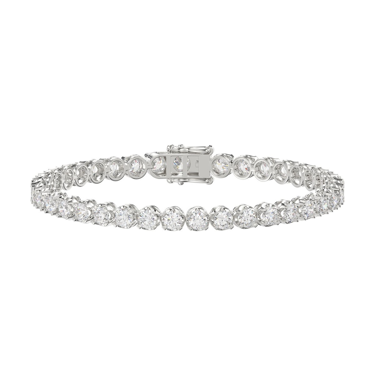 14K WHITE GOLD 7.00CT ROUND DIAMOND LADIES BRACELET 1 14K WHITE GOLD 7.00CT ROUND DIAMOND LADIES BRACELET - Image 1
