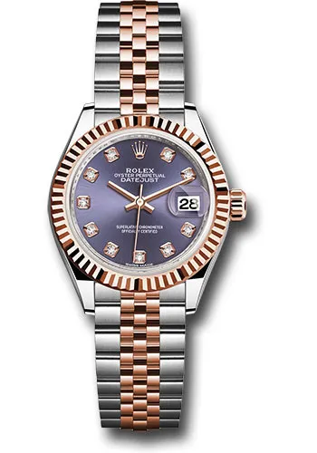 Rolex Datejust Lady Aubergine Diamond Dial on Jubilee Ref 279171 with New Style Card (White) 2017
