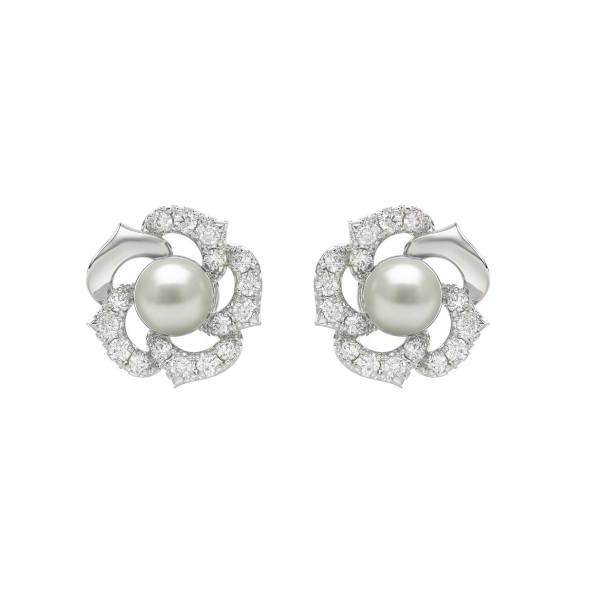 10K White Gold 1/4Ct Round Diamond & Pearl Drop Earrings For Women Classic Luxury Jewelry (Color F-G -Clarity Vs1/Vs2) 1 10K White Gold 1/4Ct Round Diamond & Pearl Drop Earrings For Women Classic Luxury Jewelry (Color F-G -Clarity Vs1/Vs2) - Image 1