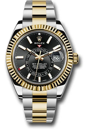 Rolex SkyDweller Black Dial on Oyster Ref 326933 with New Style Card (White) 2019
