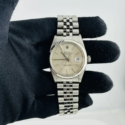 Rolex Datejust Silver Stick Dial on D-Link Jubilee Ref 16014