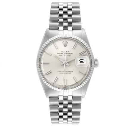 Rolex Datejust Silver Stick Dial on D-Link Jubilee Ref 1603