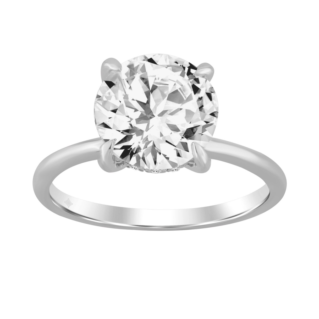 14K WHITE GOLD 3.00CT ROUND DIAMOND LADIES RING 1 14K WHITE GOLD 3.00CT ROUND DIAMOND LADIES RING - Image 1