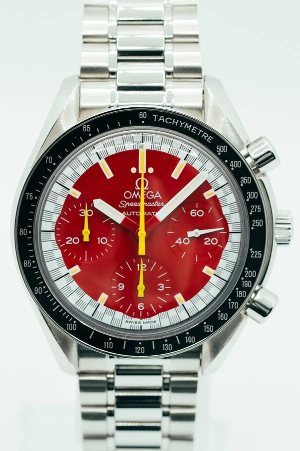Omega Speedmaster Red Red Arabic Dial on Stainless Steel Bracelet Ref 3510.61 with Card 1 Omega Speedmaster Red Red Arabic Dial on Stainless Steel Bracelet Ref 3510.61 with Card - Image 1