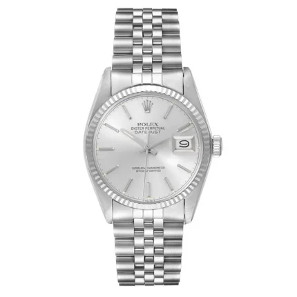 Rolex Datejust Silver Stick Dial on D-Link Jubilee Ref 16014