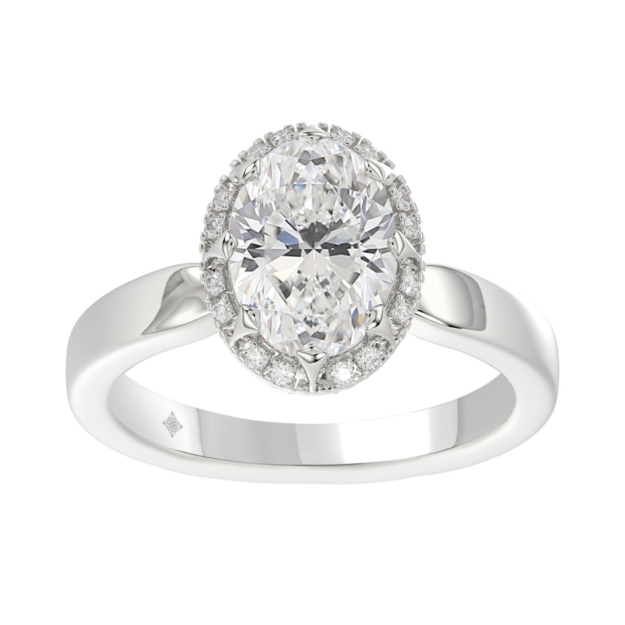 14K WHITE GOLD 2 1/4CT ROUND/OVAL DIAMOND LADIES RING 1 14K WHITE GOLD 2 1/4CT ROUND/OVAL DIAMOND LADIES RING - Image 1