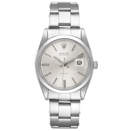 Rolex Oysterdate Precision Silver Stick Dial on Oyster Bracelet Ref 6694