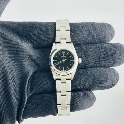 Rolex Oyster Perpetual Black Dial on Oyster Ref 76080 with Papers 2003