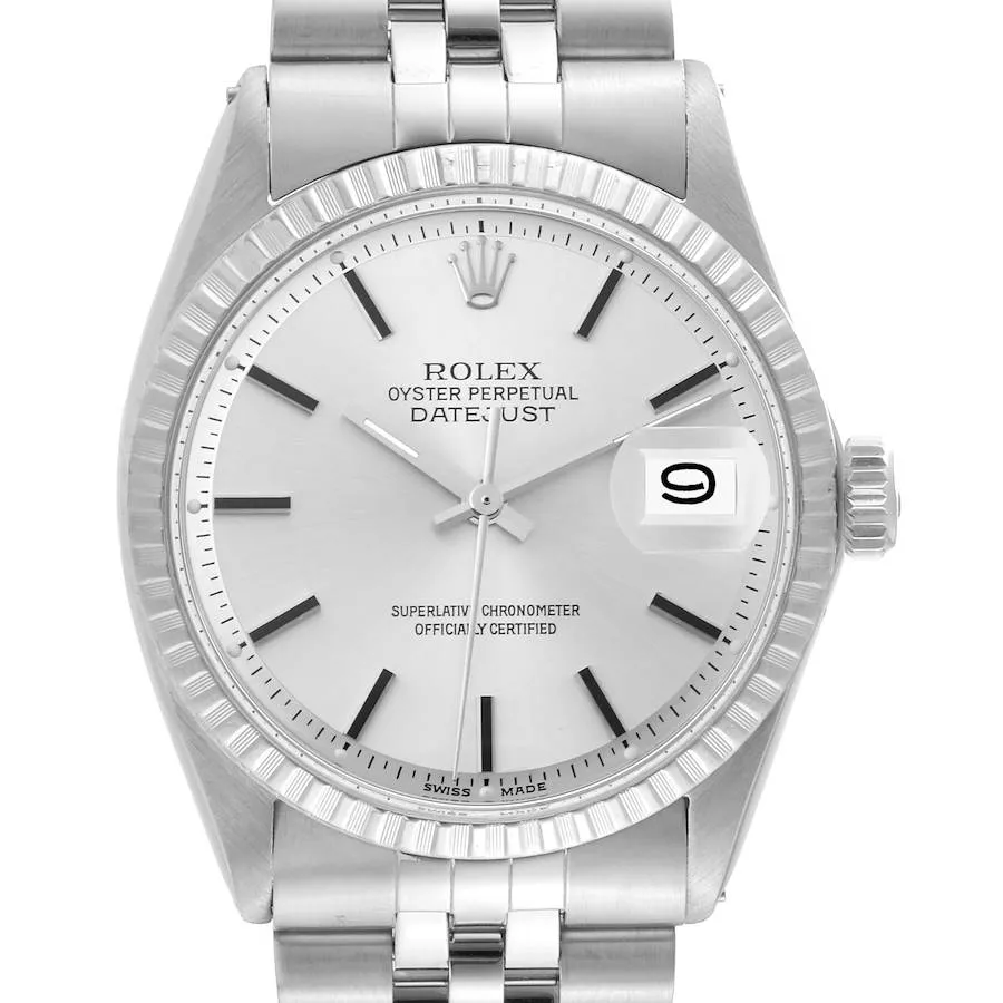 Rolex Datejust Silver Stick Dial on D-Link Jubilee Bracelet Ref 1601-3 1 Rolex Datejust Silver Stick Dial on D-Link Jubilee Bracelet Ref 1601-3 - Image 1