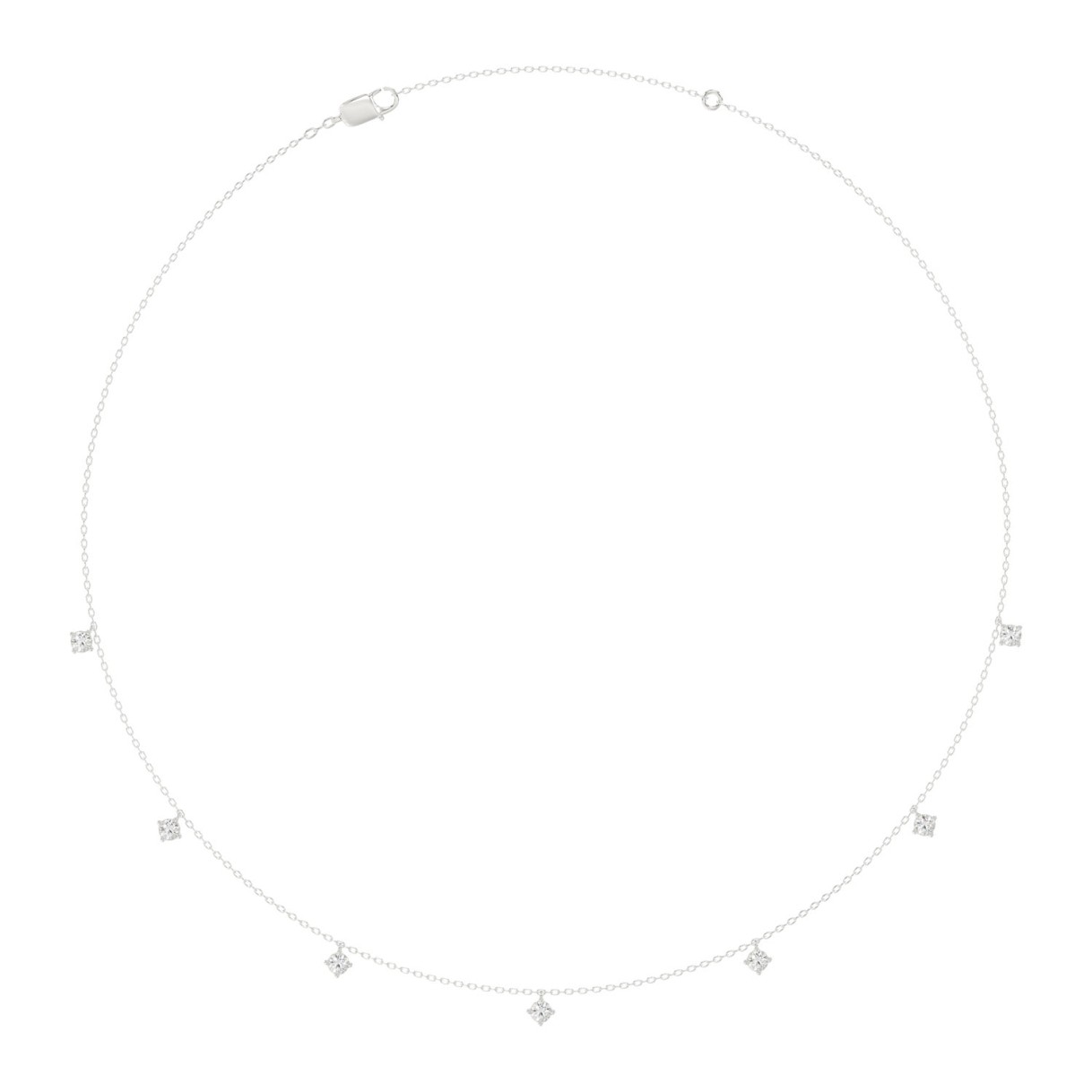 10K WHITE GOLD 1.00CT ROUND DIAMOND LADIES NECKLACE 1 10K WHITE GOLD 1.00CT ROUND DIAMOND LADIES NECKLACE - Image 1