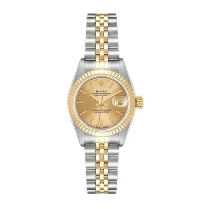 Rolex Datejust Lady Champagne Stick Dial on Jubilee Ref 69173 with Papers 1993