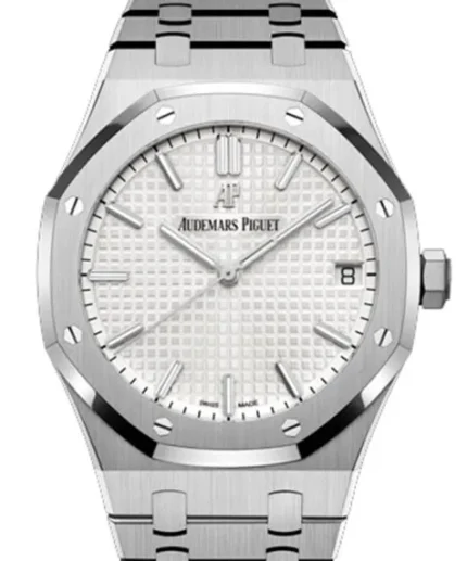 Audemars Piguet Royal Oak White Dial on Bracelet Ref 15500ST.OO.1220ST.04 with Card