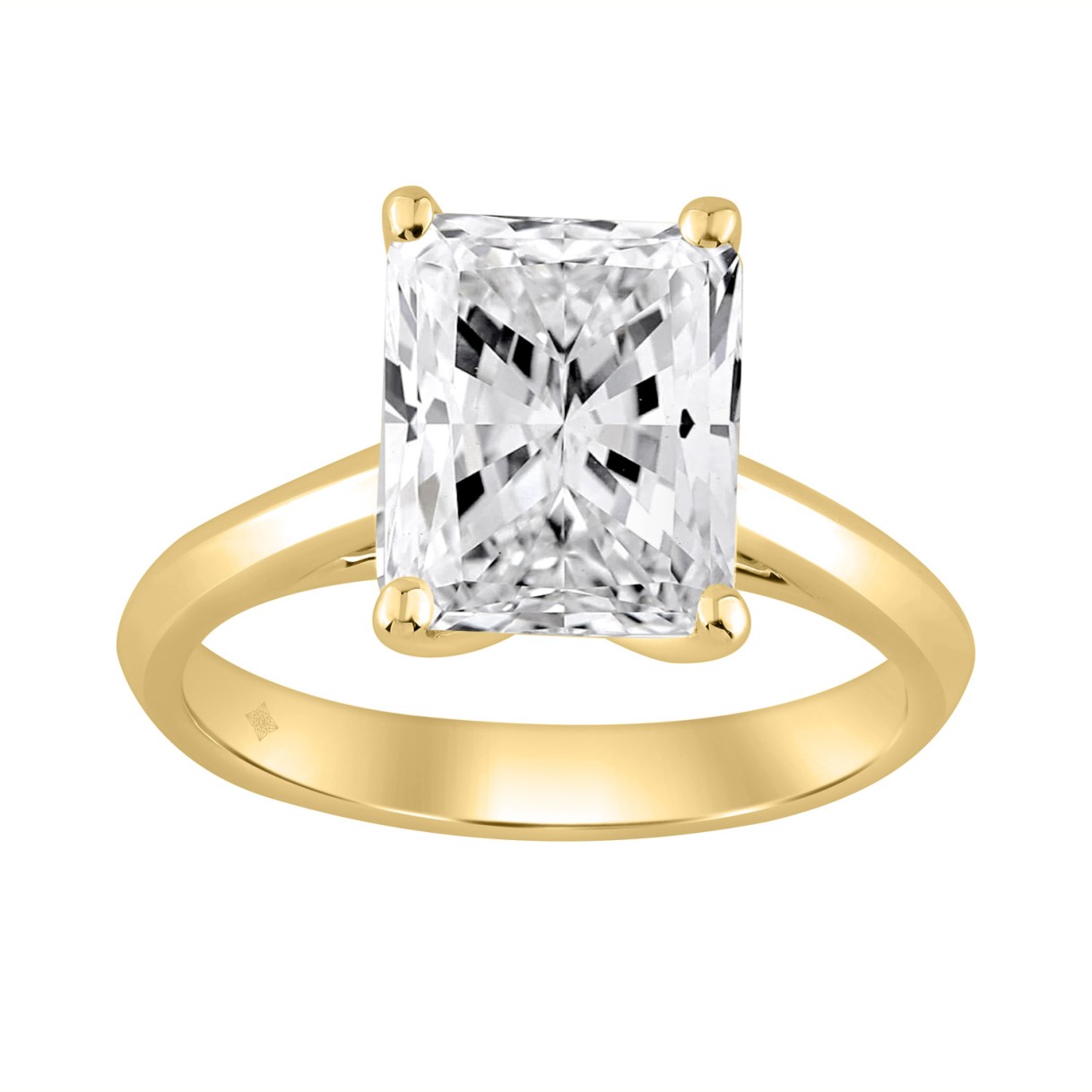 14K YELLOW GOLD 4.00CT RADIANT DIAMOND LADIES RING 1 14K YELLOW GOLD 4.00CT RADIANT DIAMOND LADIES RING - Image 1