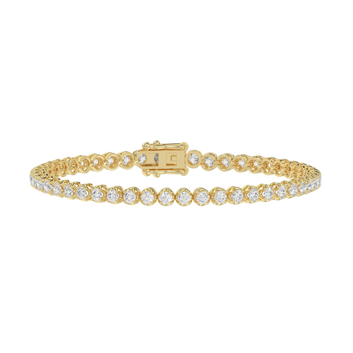 14K YELLOW GOLD 3.00CT ROUND DIAMOND LADIES BRACELET 1 14K YELLOW GOLD 3.00CT ROUND DIAMOND LADIES BRACELET - Image 1