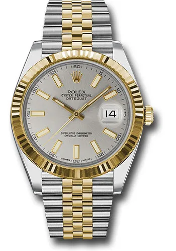 Rolex Datejust 41 Silver Index Dial on Jubilee Ref 126333 with New Style Card (green) 2024