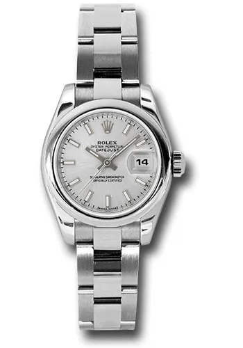 Rolex Datejust Lady Silver Index Dial on Oyster Ref 179160 with Card (Old Green) 2007