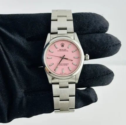 Rolex Air-King AM Pink Stick Dial on Oyster Ref 14000