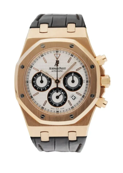 Audemars Piguet Royal Oak Silver Dial on Leather Strap Ref 26022OR.OO.D098CR.01