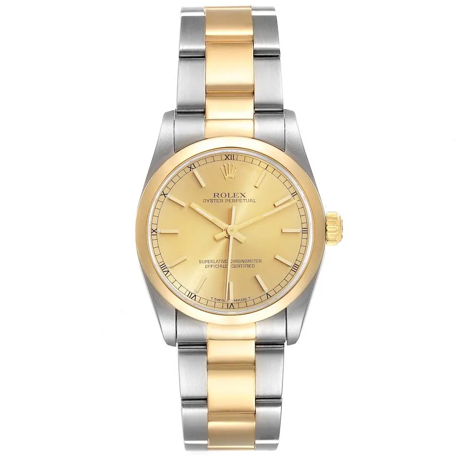 Rolex Oyster Perpetual Gold Dial on Oyster Ref 67483 1 Rolex Oyster Perpetual Gold Dial on Oyster Ref 67483 - Image 1