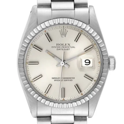 Rolex Datejust Silver Stick Dial on Jubilee Folded Ref 1603