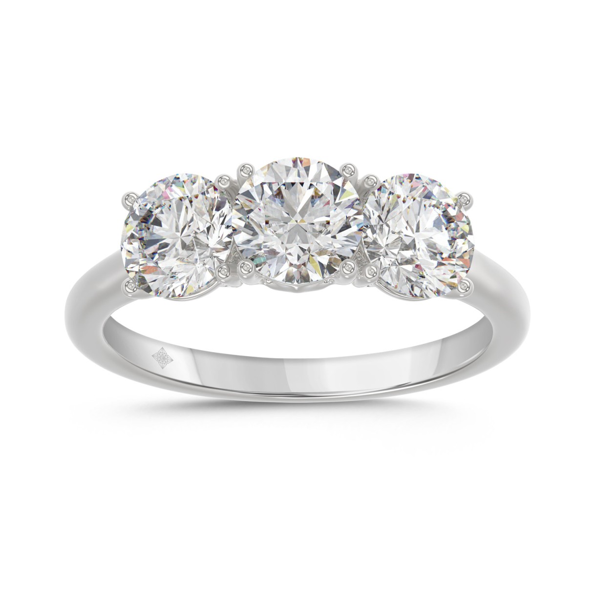 14K WHITE GOLD 2 1/4CT ROUND DIAMOND LADIES RING 1 14K WHITE GOLD 2 1/4CT ROUND DIAMOND LADIES RING - Image 1