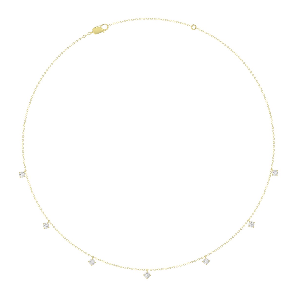 10K YELLOW GOLD 1.00CT ROUND DIAMOND LADIES NECKLACE 1 10K YELLOW GOLD 1.00CT ROUND DIAMOND LADIES NECKLACE - Image 1