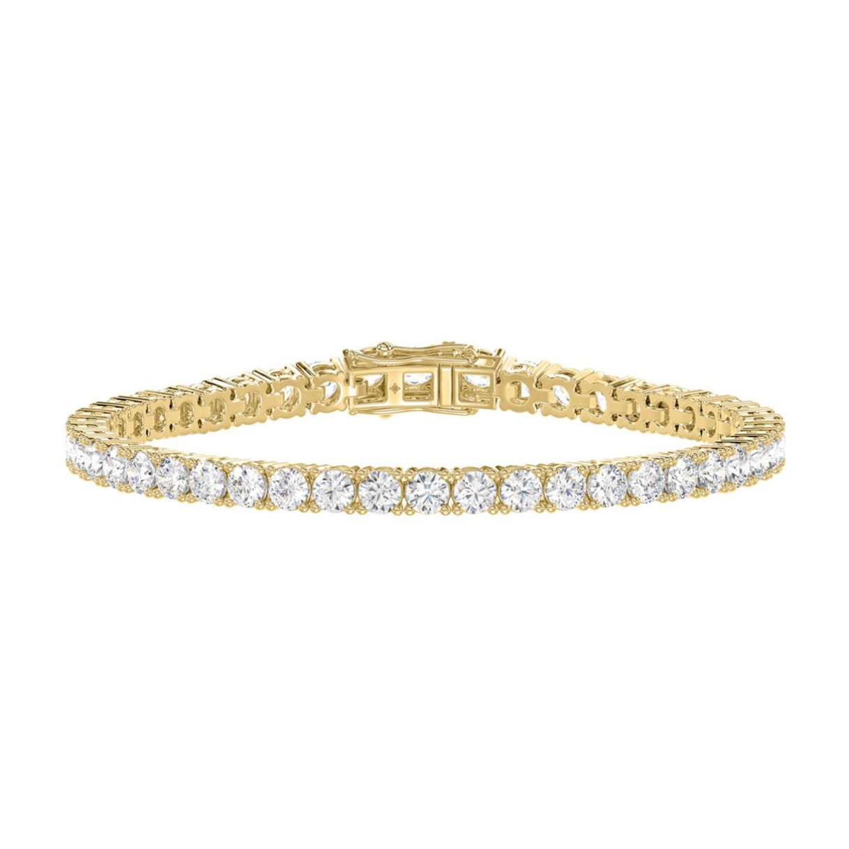 14K YELLOW GOLD 3CT ROUND DIAMOND LADIES BRACELET 1 14K YELLOW GOLD 3CT ROUND DIAMOND LADIES BRACELET - Image 1