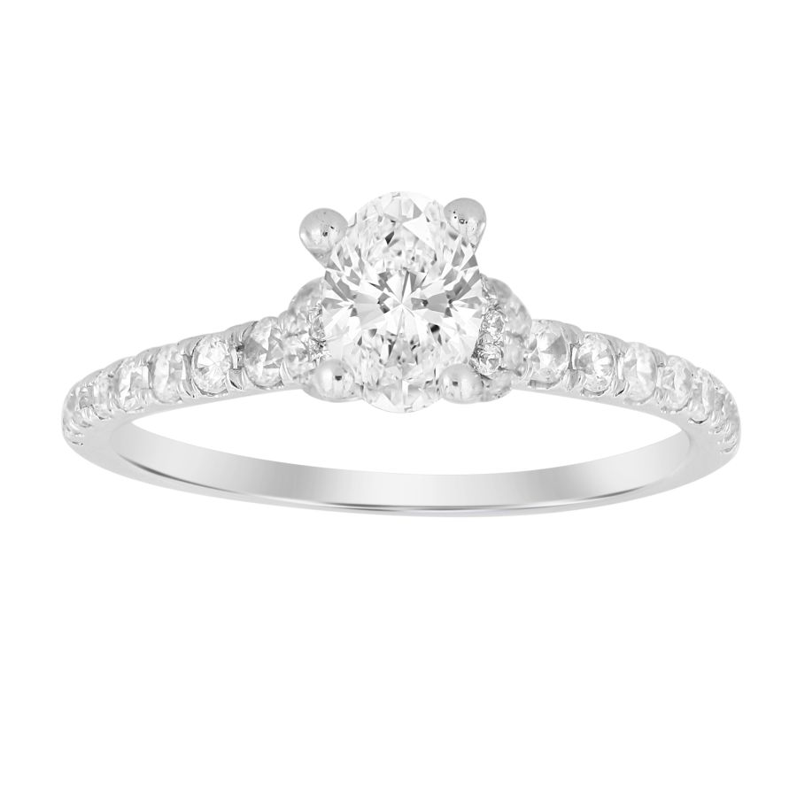 LADIES RING 1.25CT ROUND DIAMOND 14K WHITE GOLD (SI QUALITY) - Image 1
