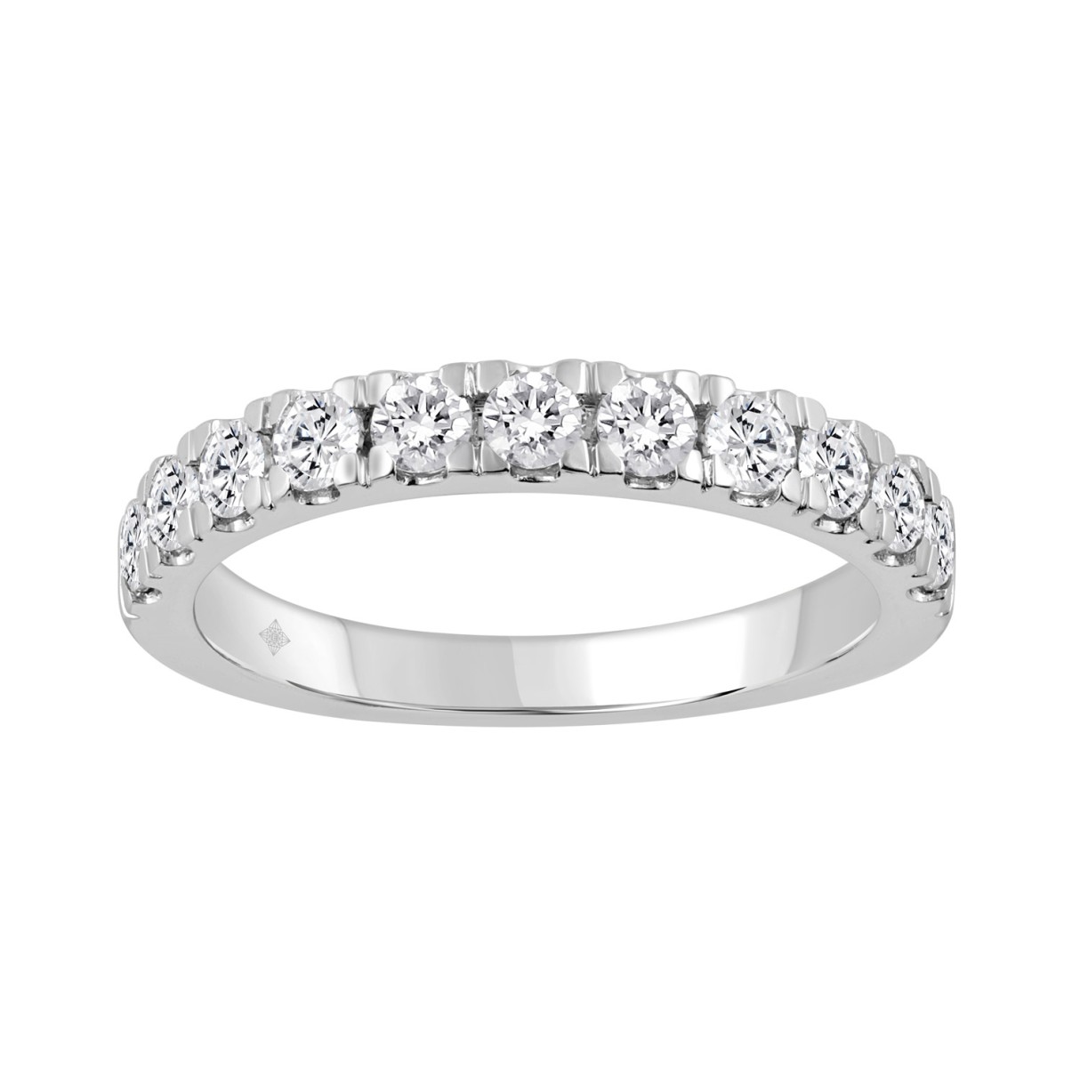 14K WHITE GOLD 3/4CT ROUND DIAMOND LADIES BAND - Image 1