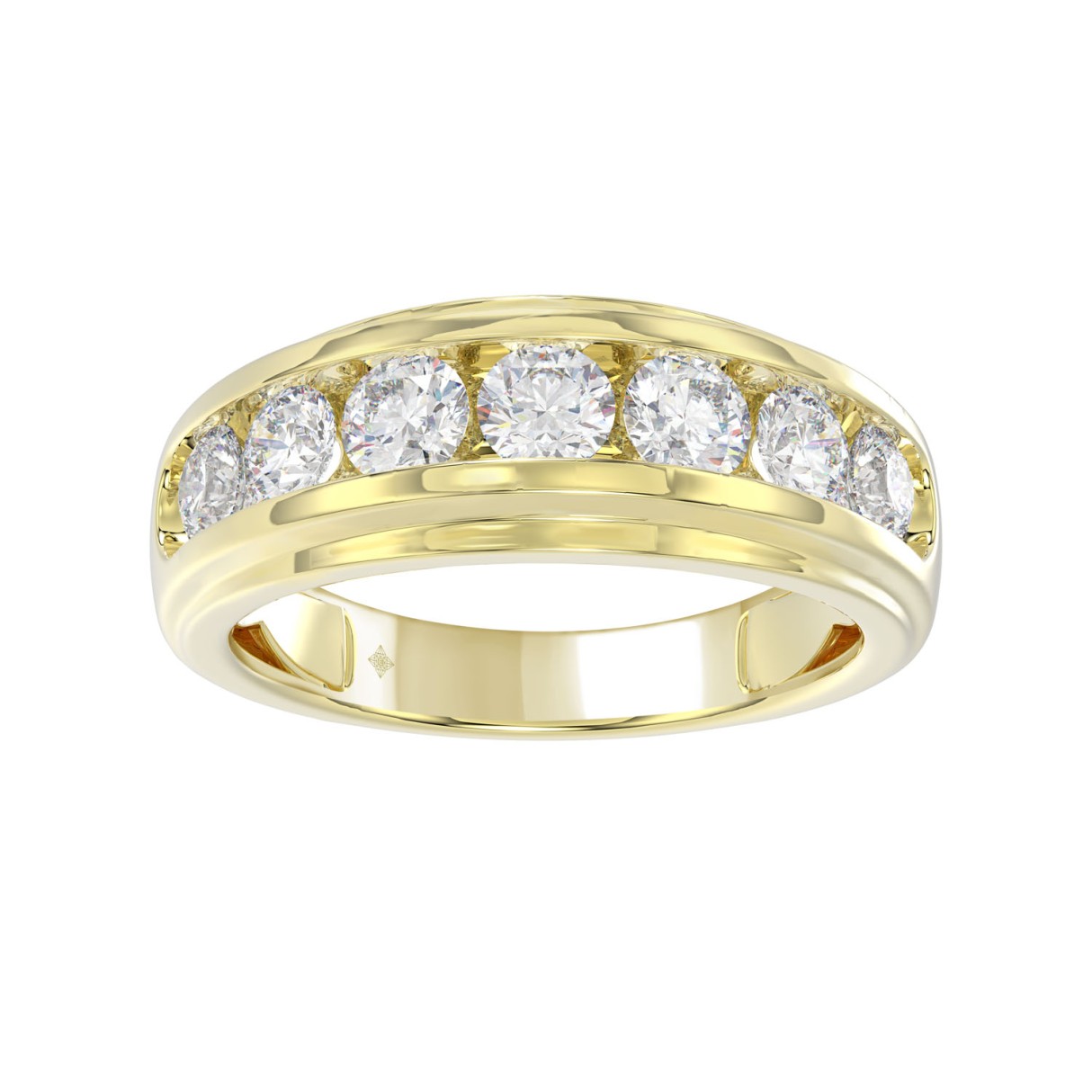 14K YELLOW GOLD 2.00CT ROUND DIAMOND MEN'S RING - Image 1