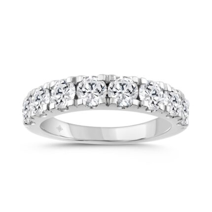 14K WHITE GOLD GOLD 2.00CT ROUND DIAMOND LADIES BAND
