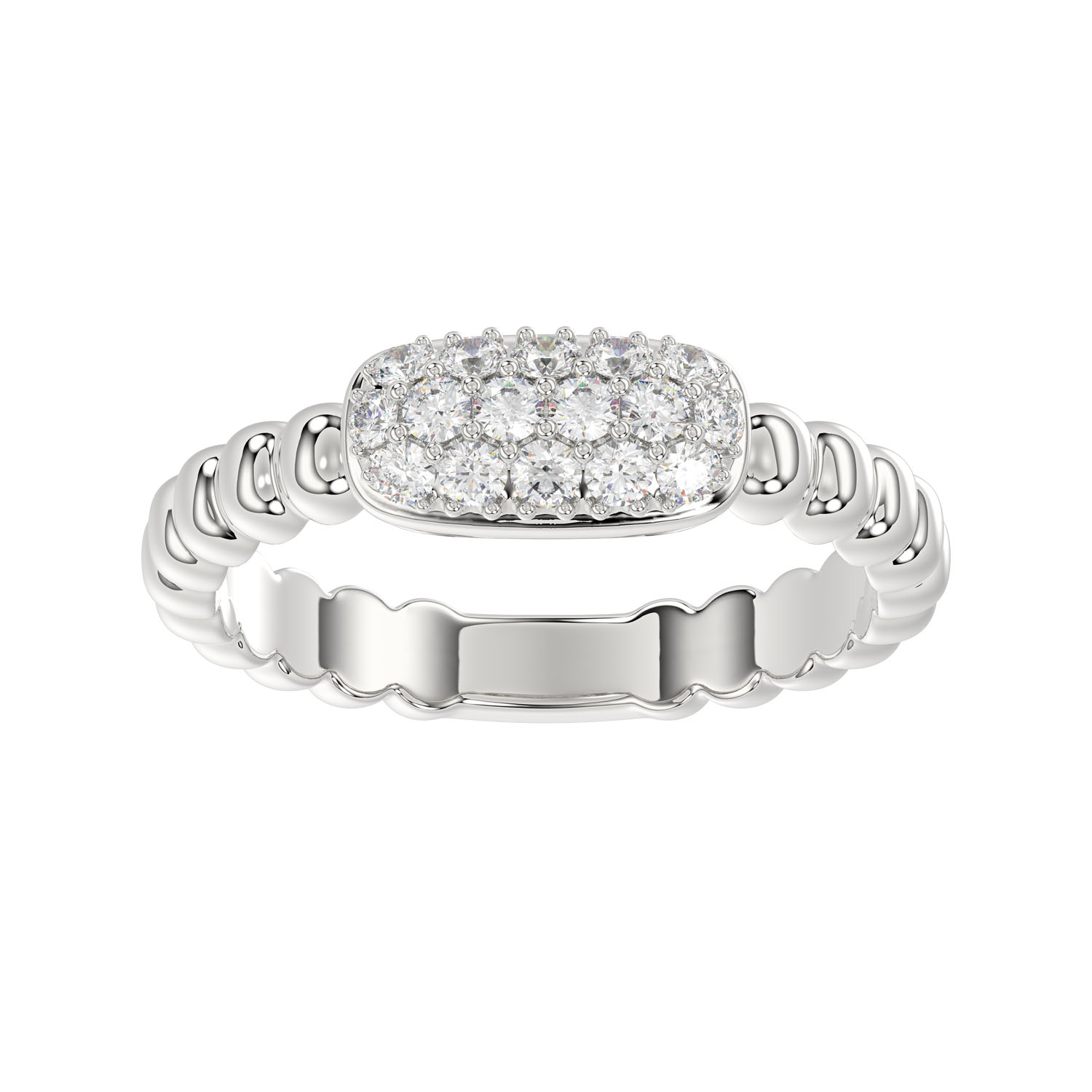 LADIES RING 0.25CT ROUND DIAMOND 14K WHITE GOLD 1 LADIES RING 0.25CT ROUND DIAMOND 14K WHITE GOLD - Image 1