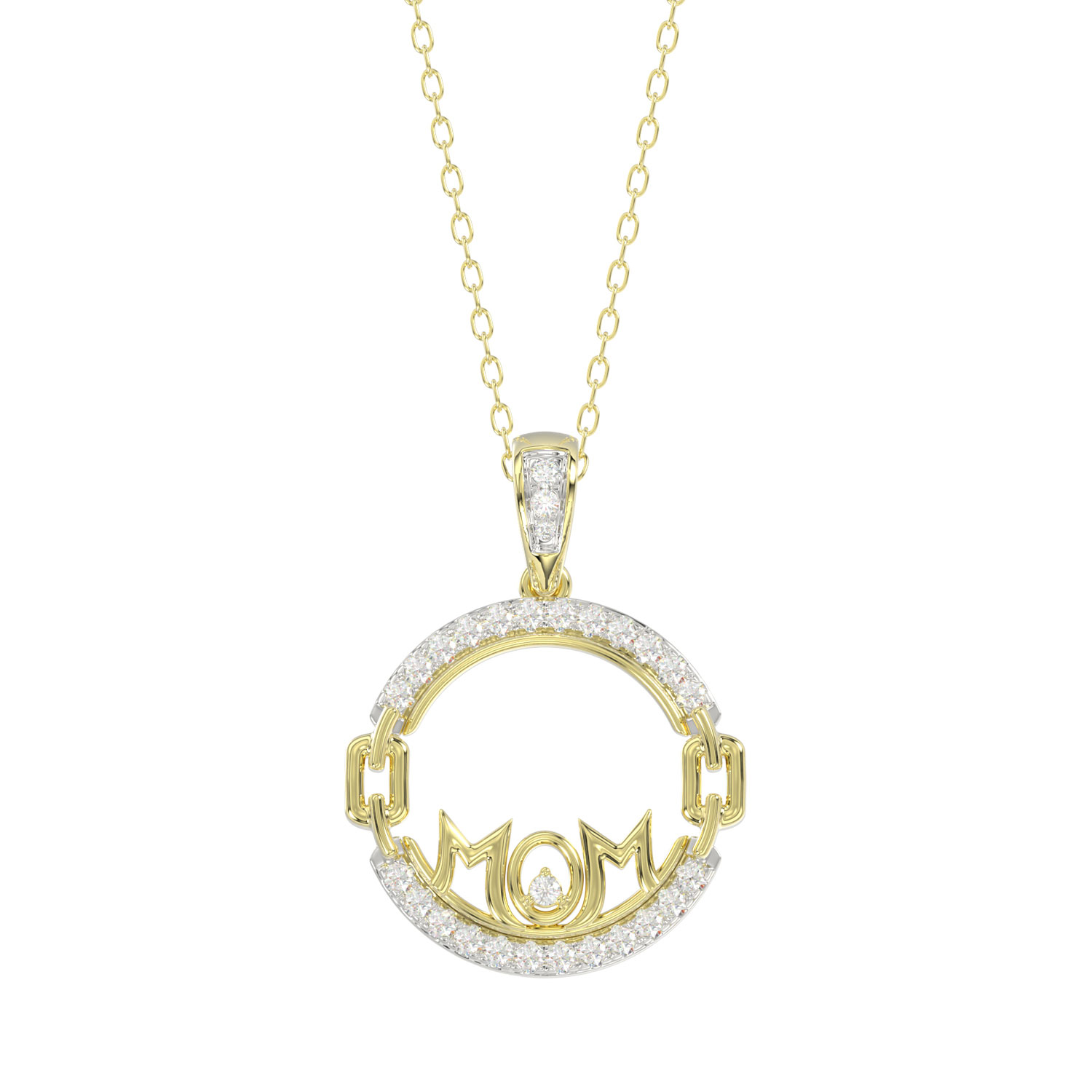 LADIES PENDANT WITH CHAIN 0.25CT ROUND DIAMOND 14K YELLOW GOLD 1 LADIES PENDANT WITH CHAIN 0.25CT ROUND DIAMOND 14K YELLOW GOLD - Image 1