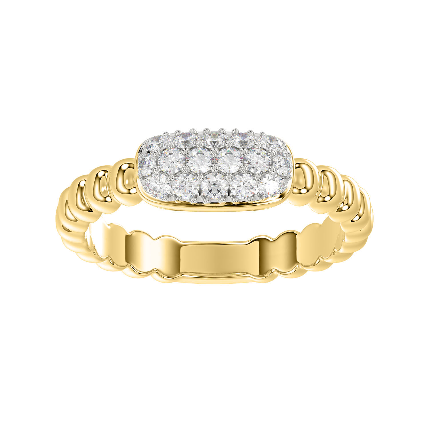 LADIES RING 0.25CT ROUND DIAMOND 14K YELLOW GOLD 1 LADIES RING 0.25CT ROUND DIAMOND 14K YELLOW GOLD - Image 1