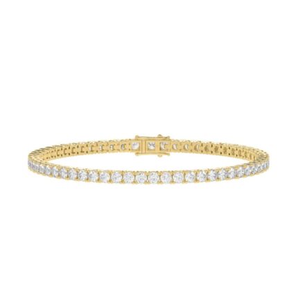 LADIES BRACELET 7CT ROUND DIAMOND 14K YELLOW GOLD