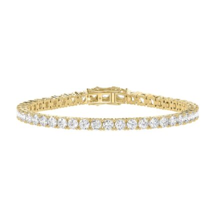 14K YELLOW GOLD 3CT ROUND DIAMOND LADIES BRACELET