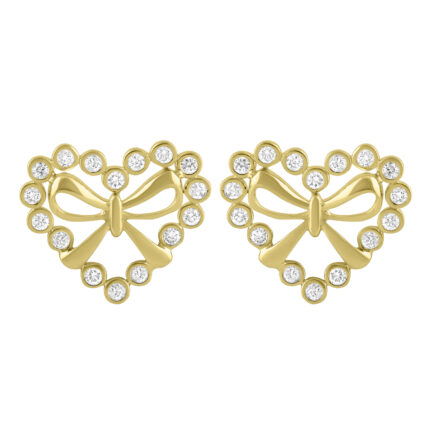 LADIES PENDANT WITH CHAIN 0.13CT ROUND DIAMOND 10K YELLOW GOLD