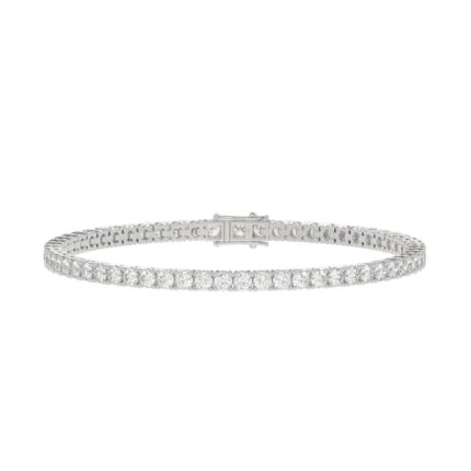 LADIES BRACELET 7CT ROUND DIAMOND 14K WHITE GOLD