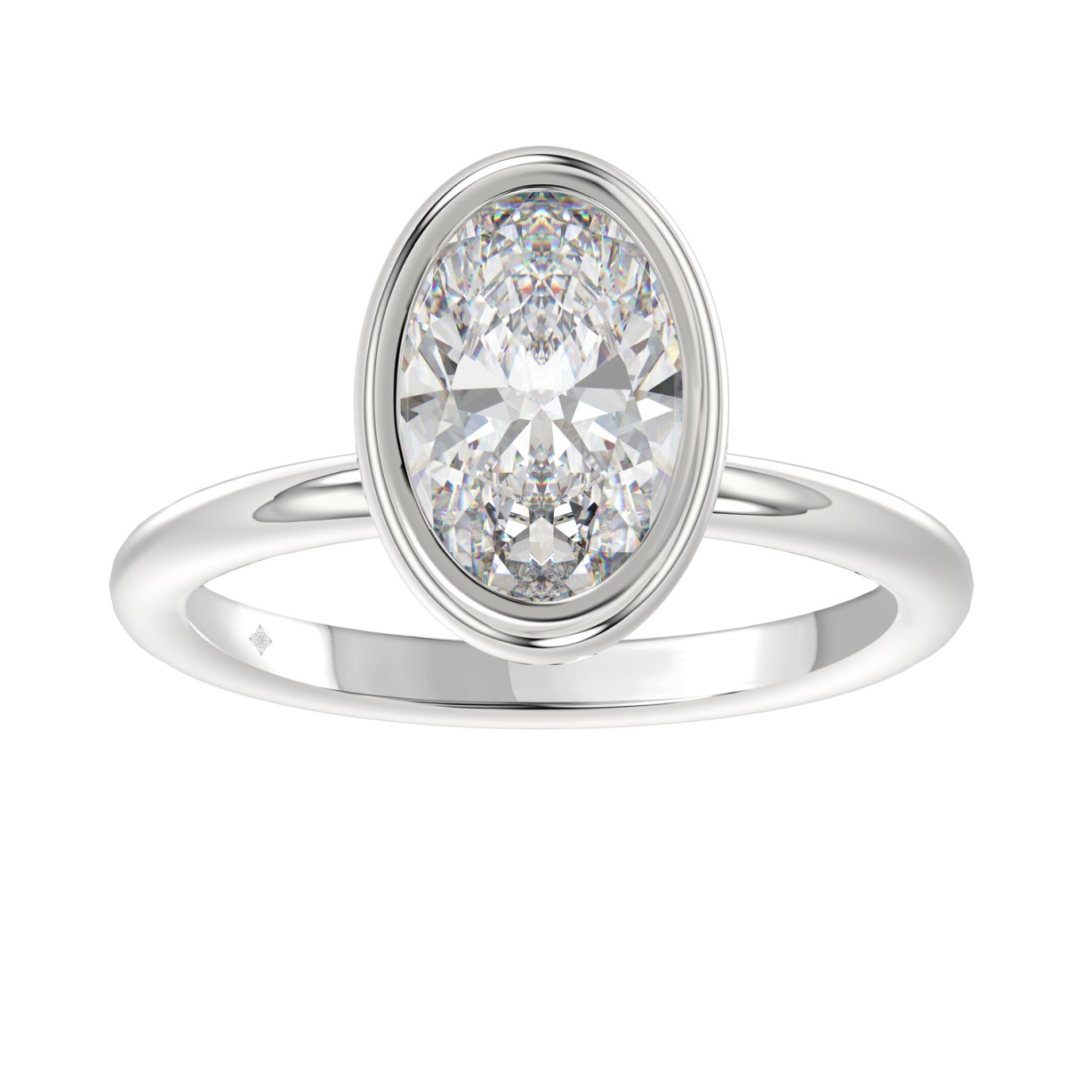 LADIES SOLITAIRE RING 3CT OVAL DIAMOND 14K WHITE GOLD (CENTER STONE OVAL DIAMOND 3CT ) 1 LADIES SOLITAIRE RING 3CT OVAL DIAMOND 14K WHITE GOLD (CENTER STONE OVAL DIAMOND 3CT ) - Image 1