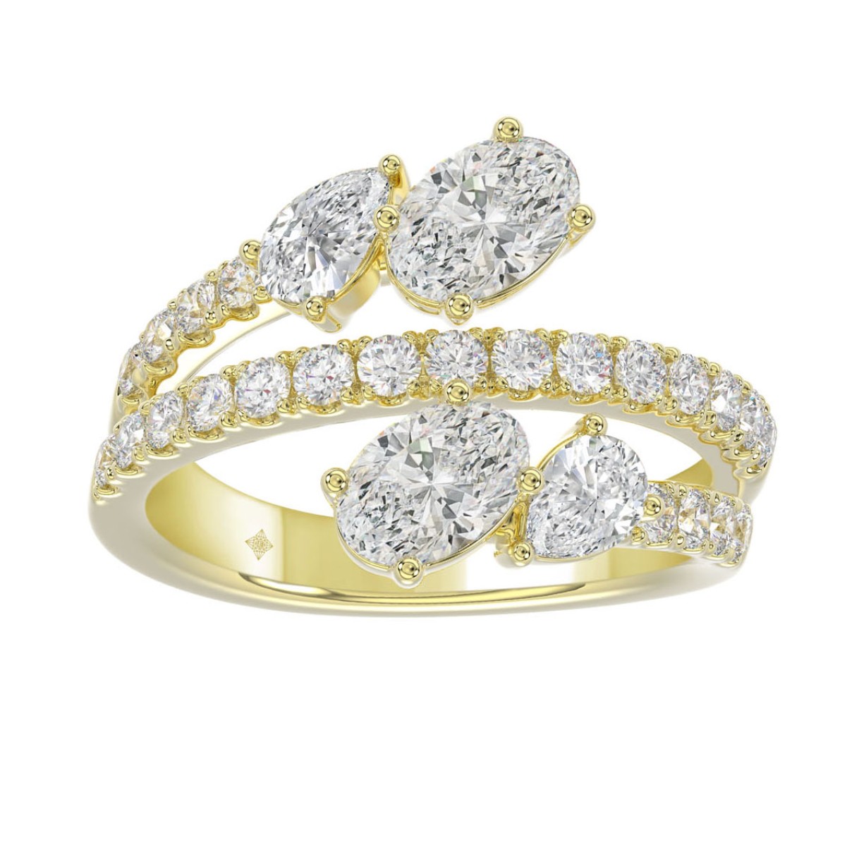 LADIES RING 2.00CT ROUND/OVAL/PEAR DIAMOND 14K YELLOW GOLD 1 LADIES RING 2.00CT ROUND/OVAL/PEAR DIAMOND 14K YELLOW GOLD - Image 1