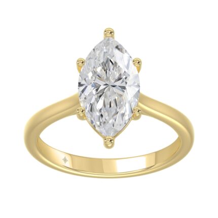 14K YELLOW GOLD 1 1/2CT MARQUISE DIAMOND SOLITAIRE RING