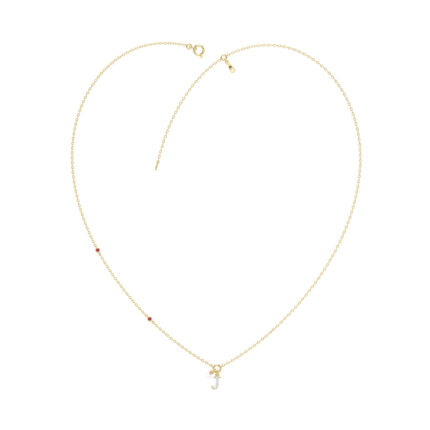 LADIES NECKLACE 0.10CT ROUND DIAMOND 10K YELLOW GOLD