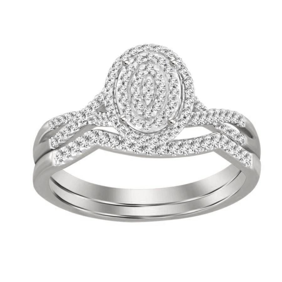LADIES RING 0.20CT ROUND DIAMOND 10K WHITE GOLD 1 LADIES RING 0.20CT ROUND DIAMOND 10K WHITE GOLD - Image 1