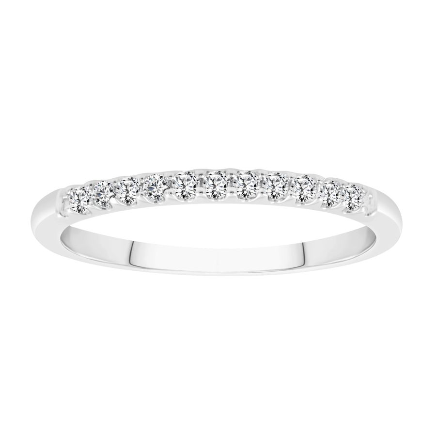 LADIES BAND 0.15CT ROUND DIAMOND 14K WHITE GOLD (SI QUALITY) 1 LADIES BAND 0.15CT ROUND DIAMOND 14K WHITE GOLD (SI QUALITY) - Image 1