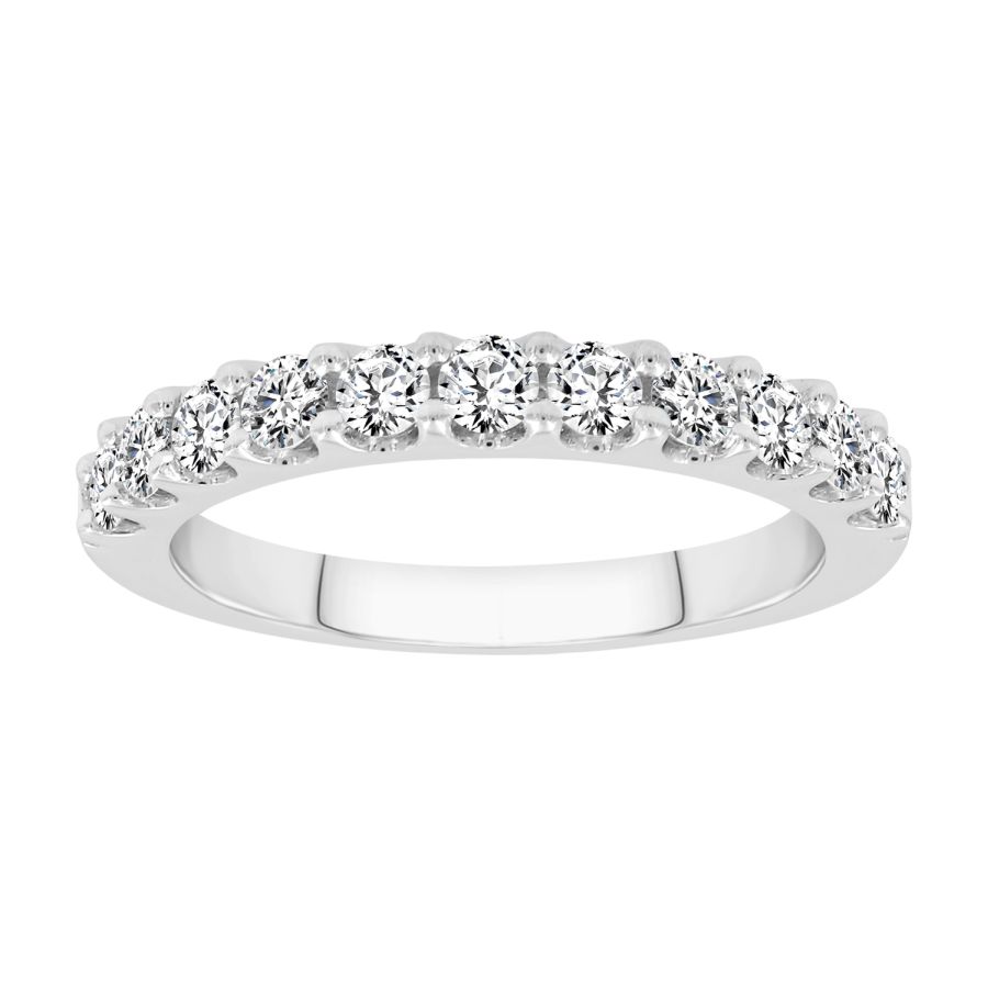 LADIES BAND 0.75CT ROUND DIAMOND 14K WHITE GOLD (SI QUALITY) 1 LADIES BAND 0.75CT ROUND DIAMOND 14K WHITE GOLD (SI QUALITY) - Image 1