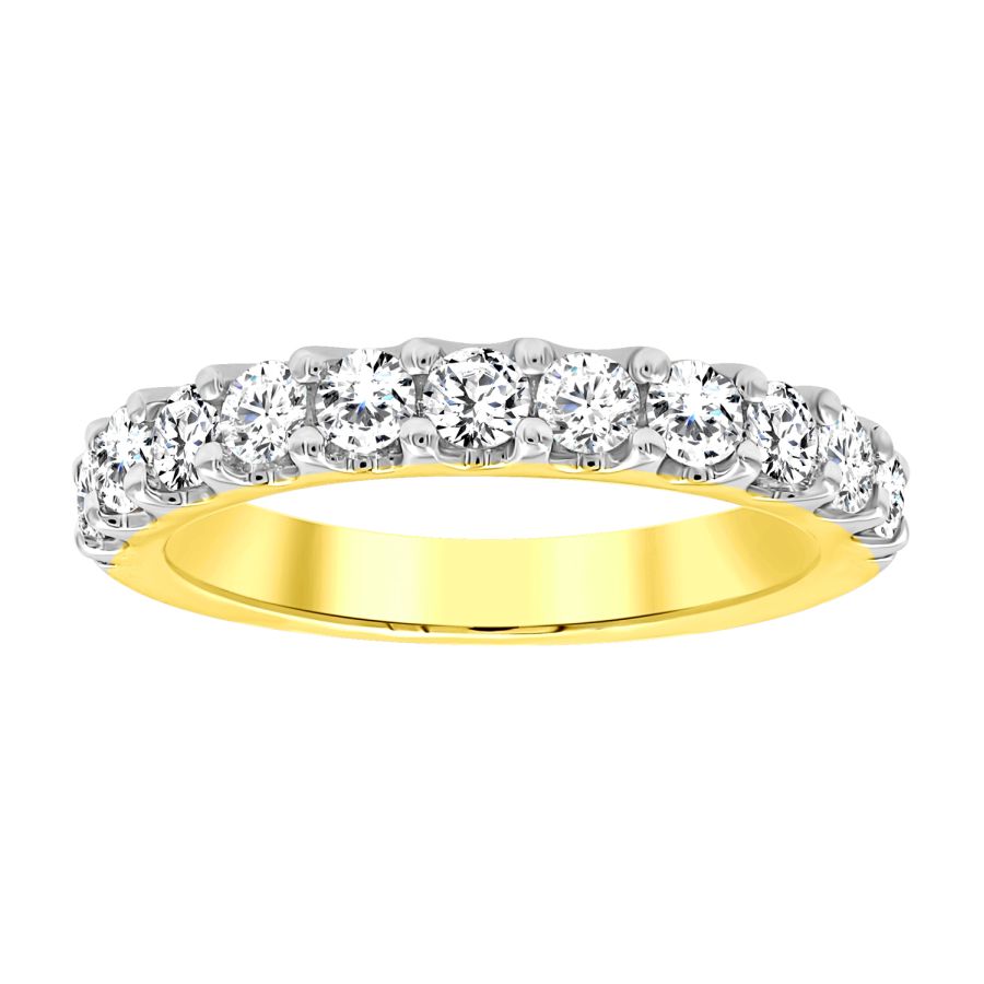 LADIES BAND 1.00CT ROUND DIAMOND 14K YELLOW GOLD 1 LADIES BAND 1.00CT ROUND DIAMOND 14K YELLOW GOLD - Image 1