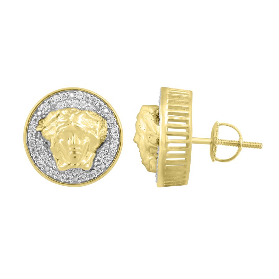 LADIES EARRINGS 0.25CT ROUND DIAMOND 10K YELLOW GOLD 1 LADIES EARRINGS 0.25CT ROUND DIAMOND 10K YELLOW GOLD - Image 1