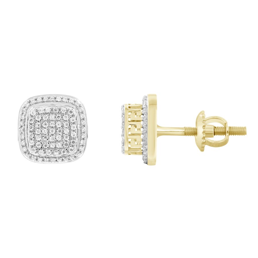 LADIES STUD EARRINGS 0.33CT ROUND DIAMOND 10K YELLOW GOLD 1 LADIES STUD EARRINGS 0.33CT ROUND DIAMOND 10K YELLOW GOLD - Image 1