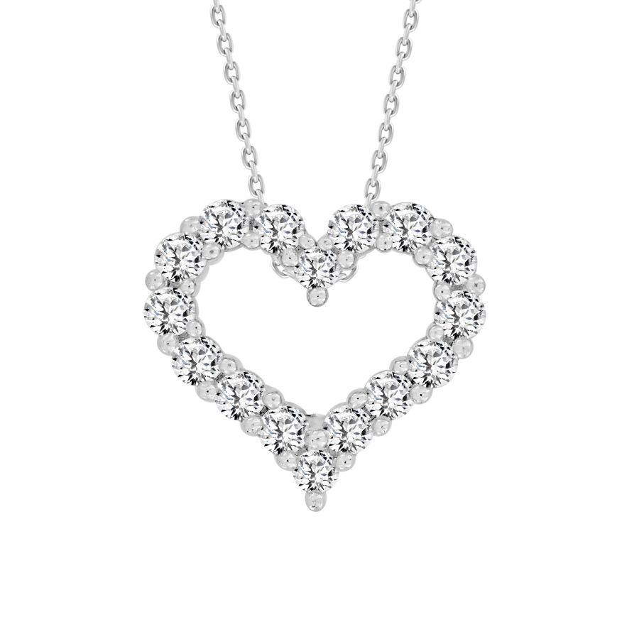 LADIES PENDANT WITH CHAIN 0.25CT ROUND DIAMOND 14K WHITE GOLD 1 LADIES PENDANT WITH CHAIN 0.25CT ROUND DIAMOND 14K WHITE GOLD - Image 1